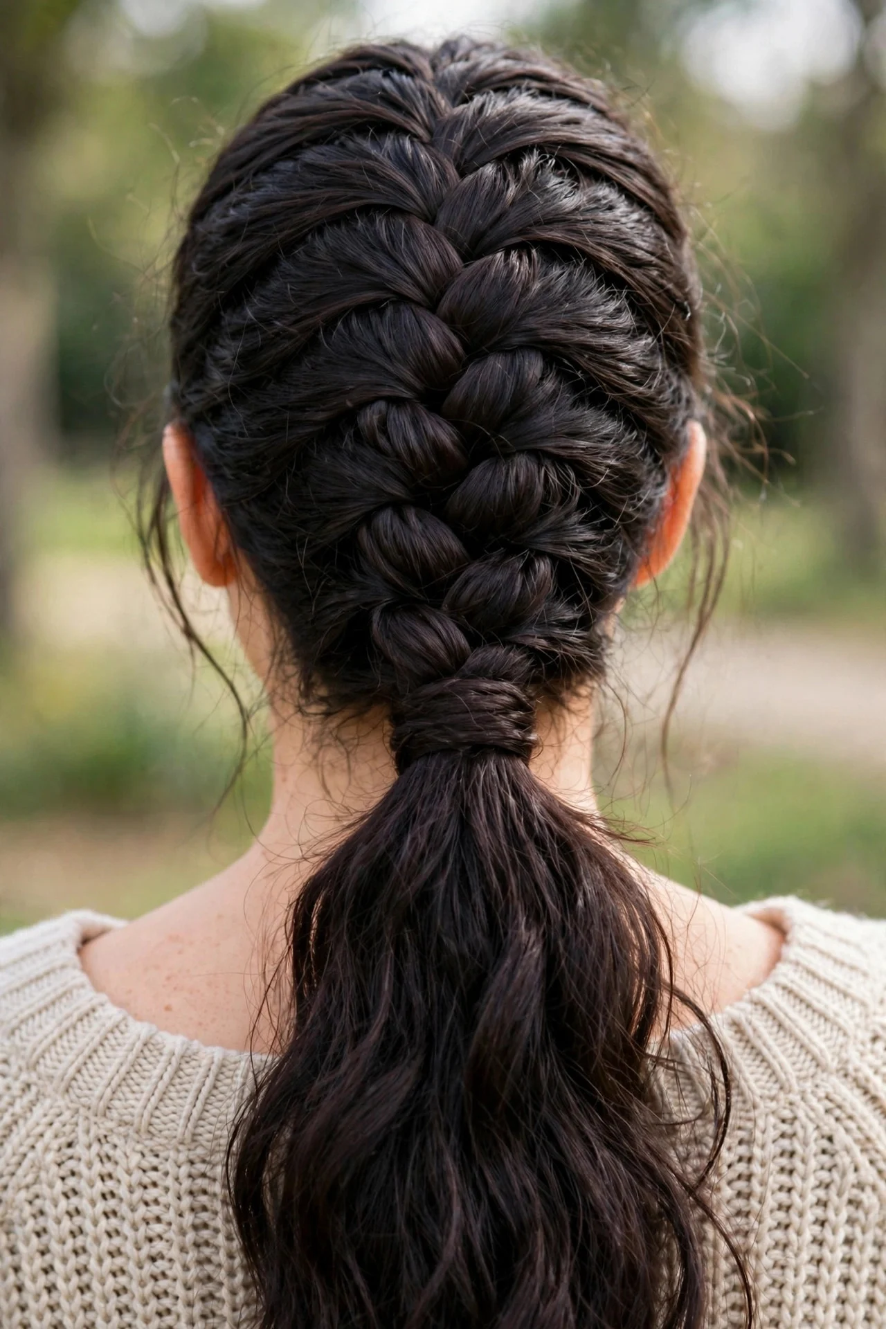 Dutch Braid Ponytail