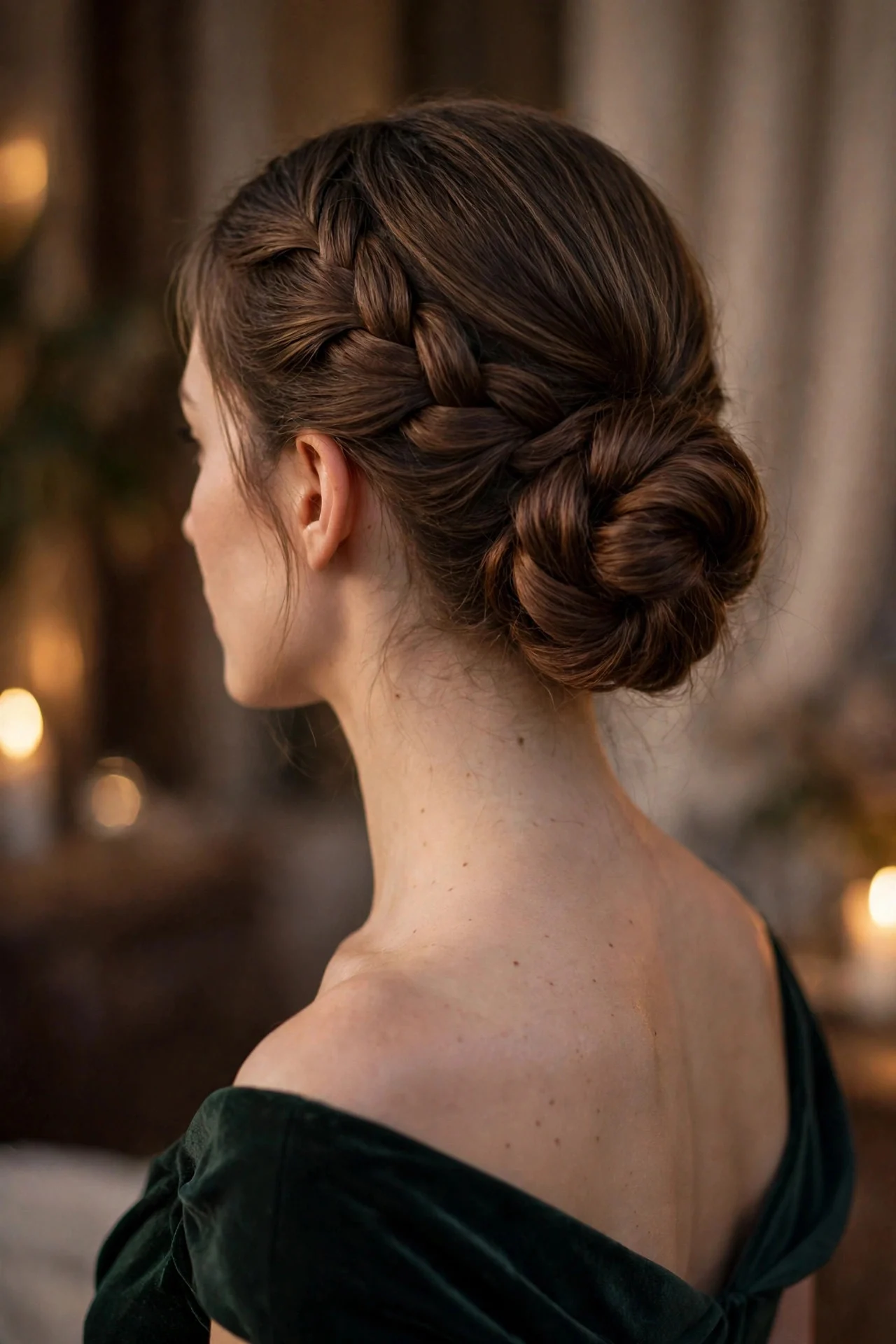 Side Braid Into a Low Bun