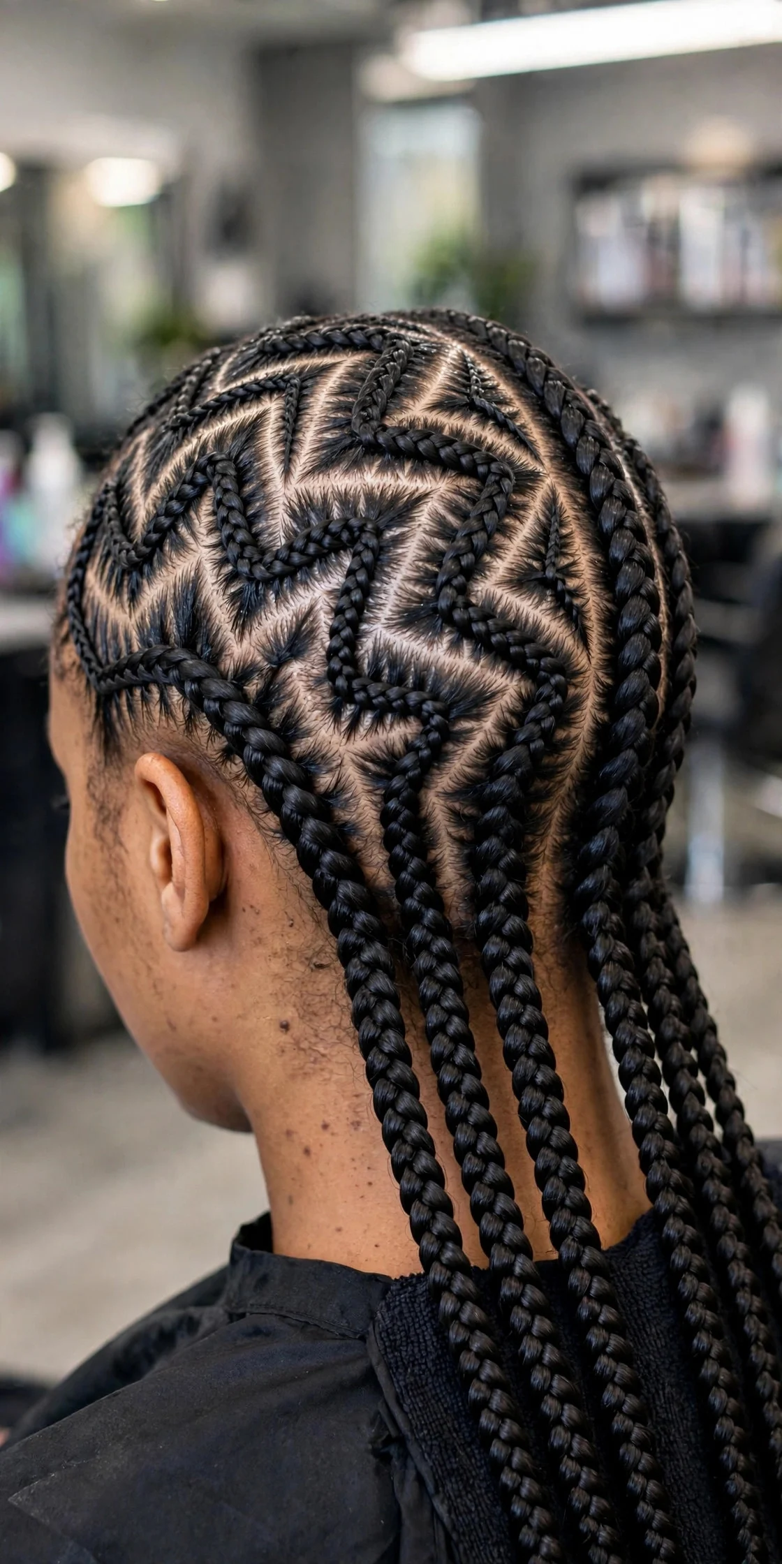 Zigzag and Heart Parting Stitch Braids