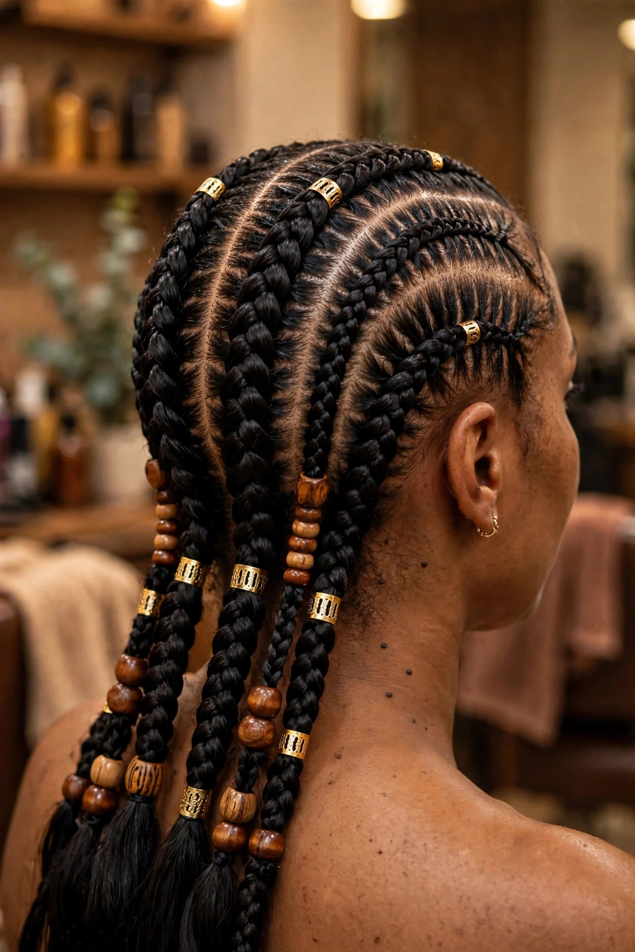 Tribal Stitch Braids with Beads and Cuffs