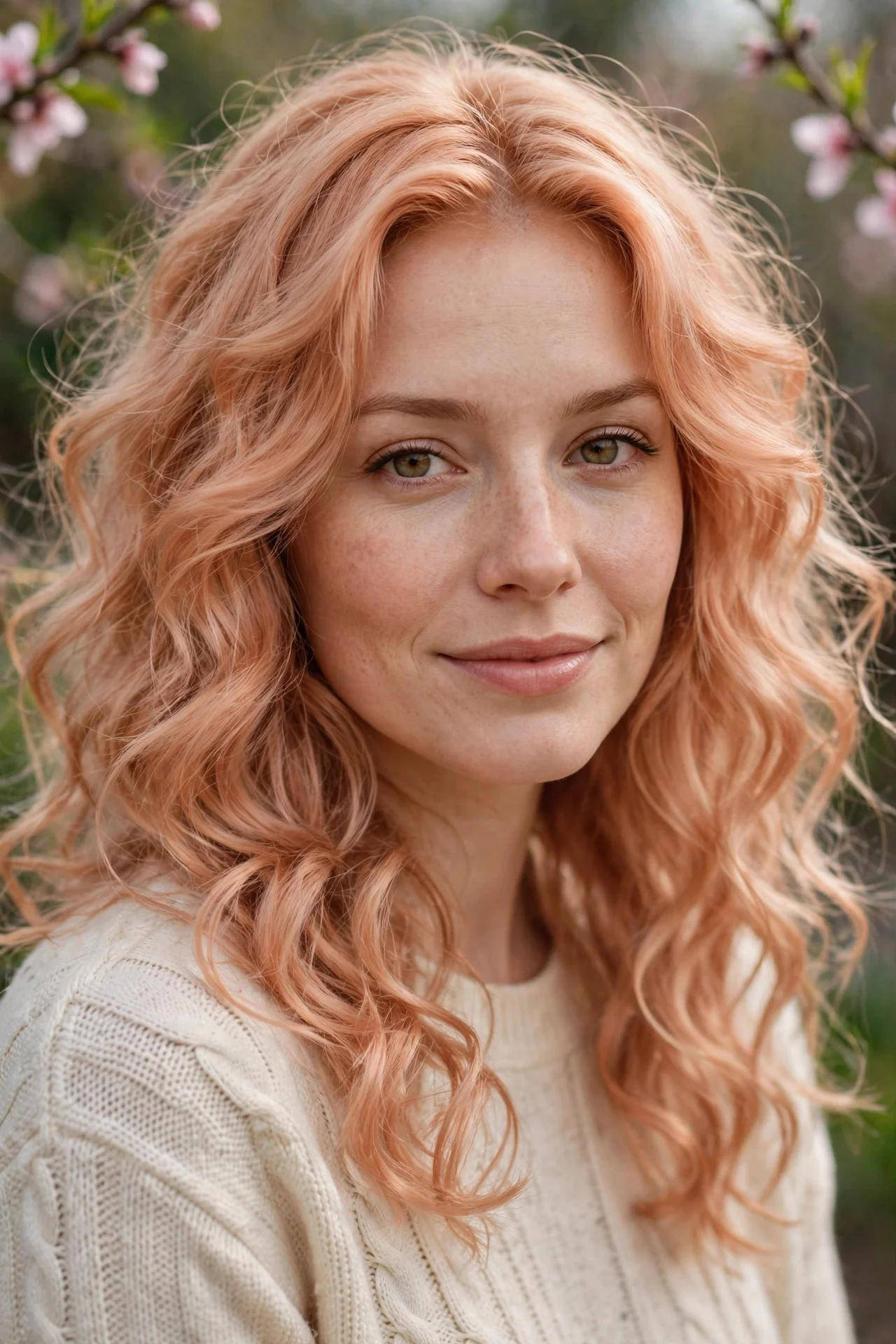 Peachy Copper Blonde hair