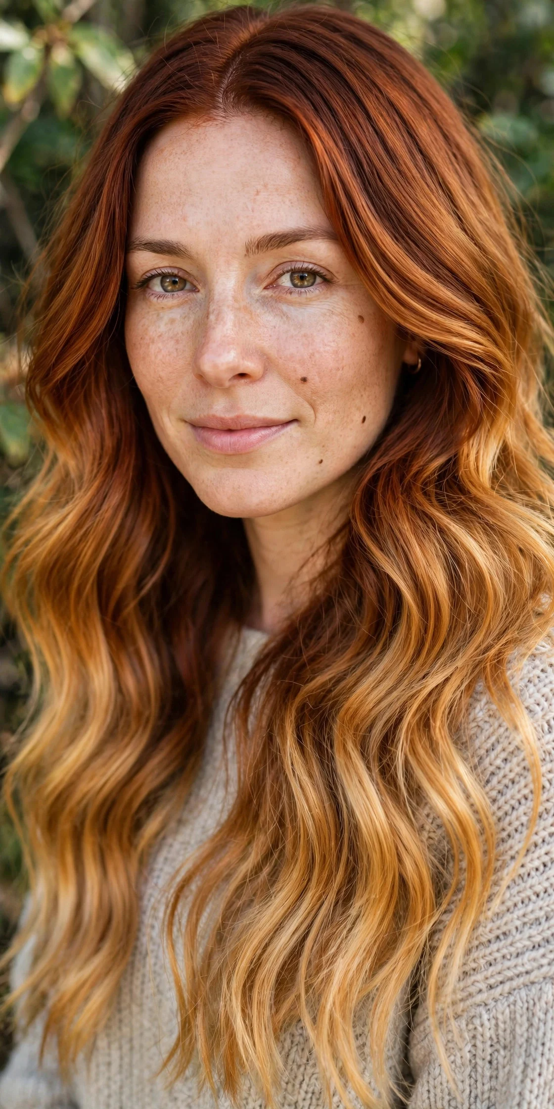 Golden Copper Ombré hair
