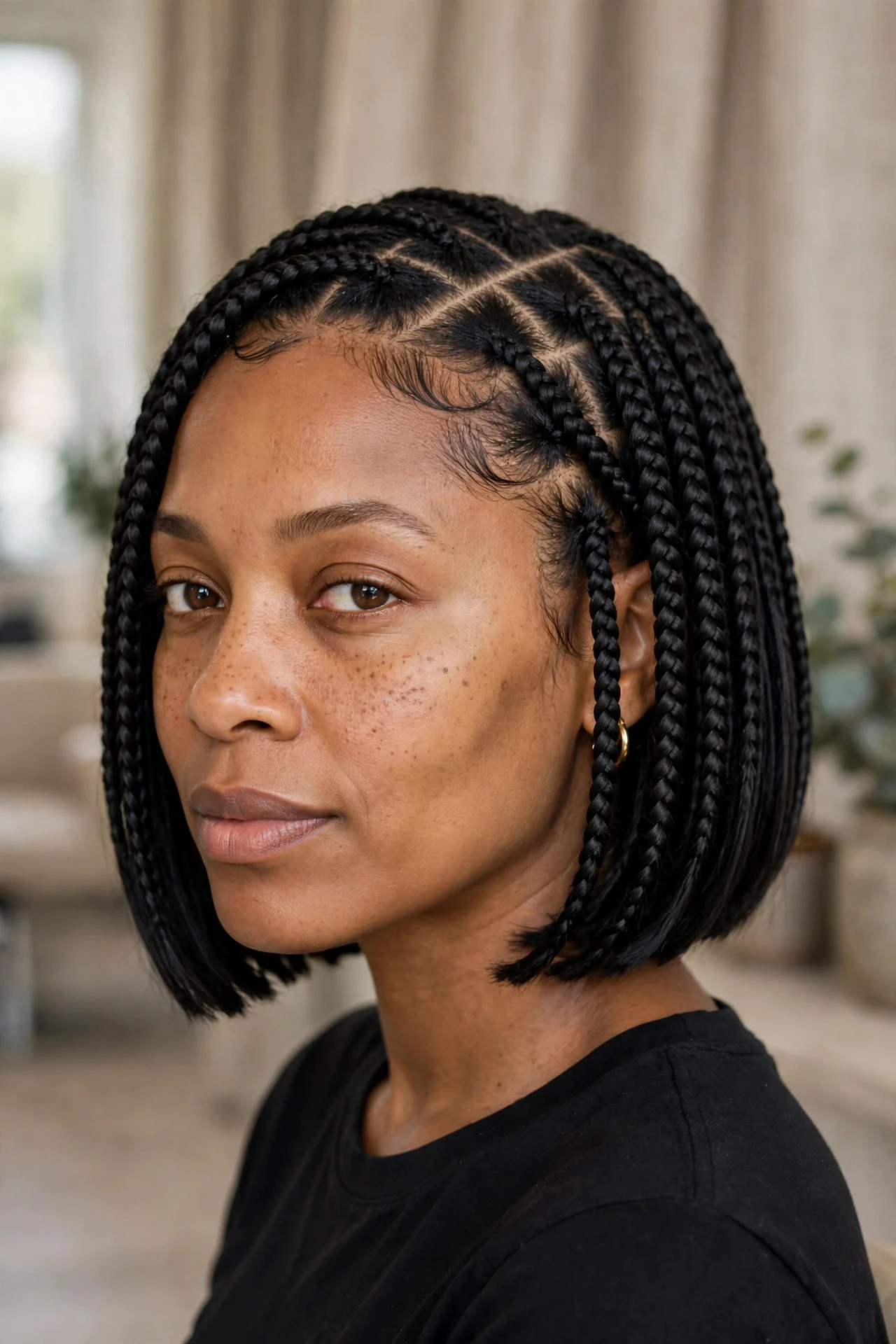 Classic Chin-Length Knotless Bob