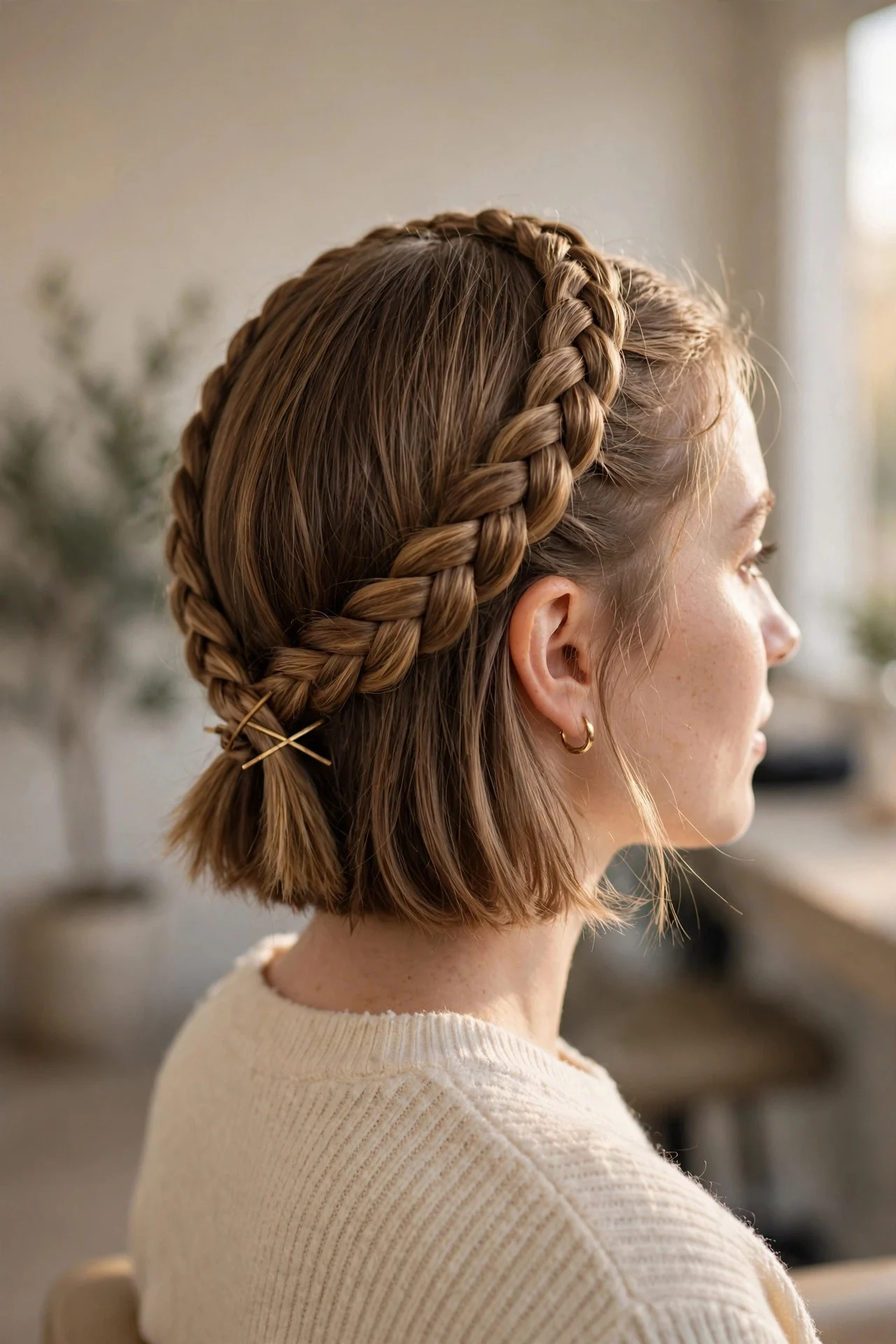 Halo Braid for Bobs