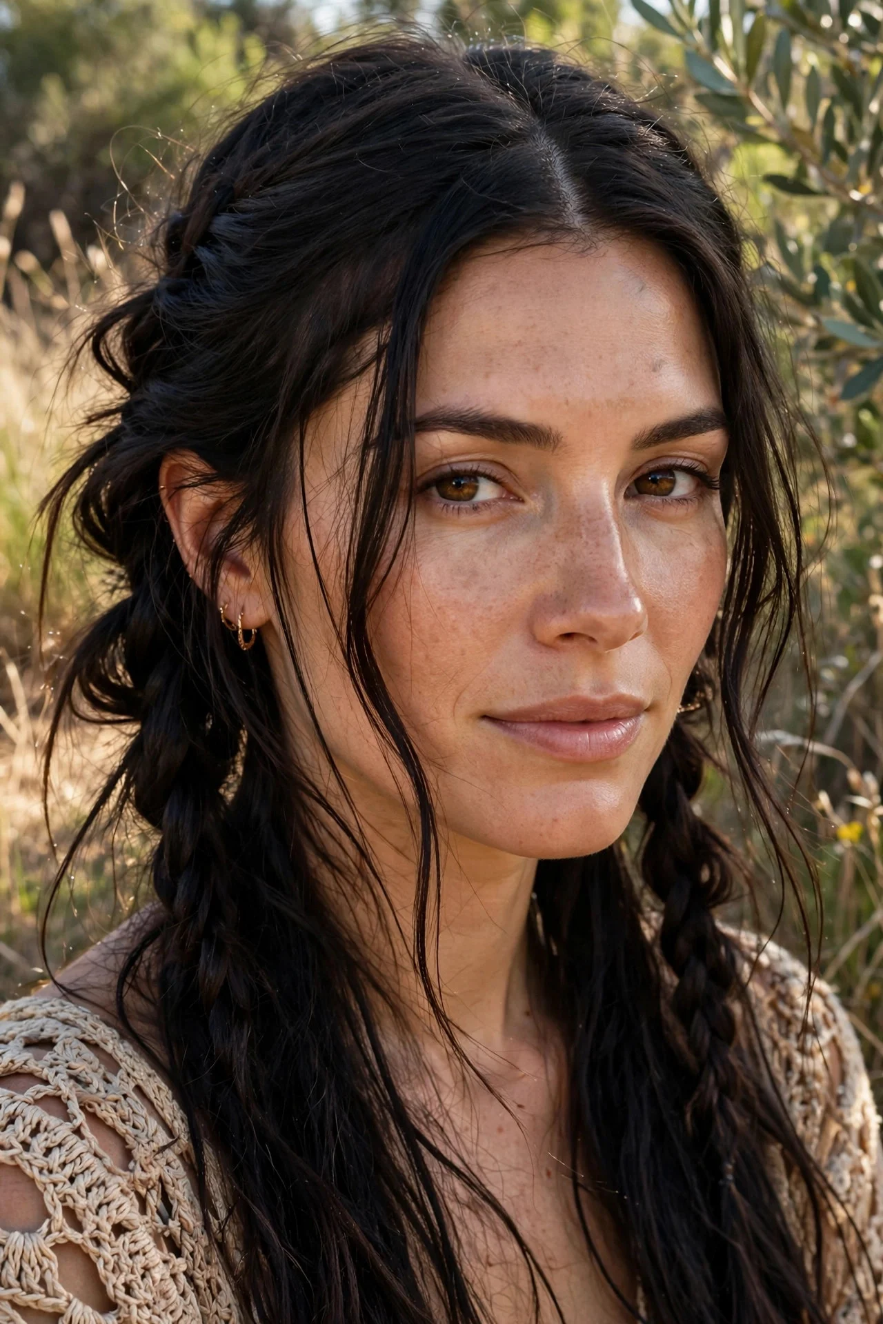 Double Messy Boho Braids