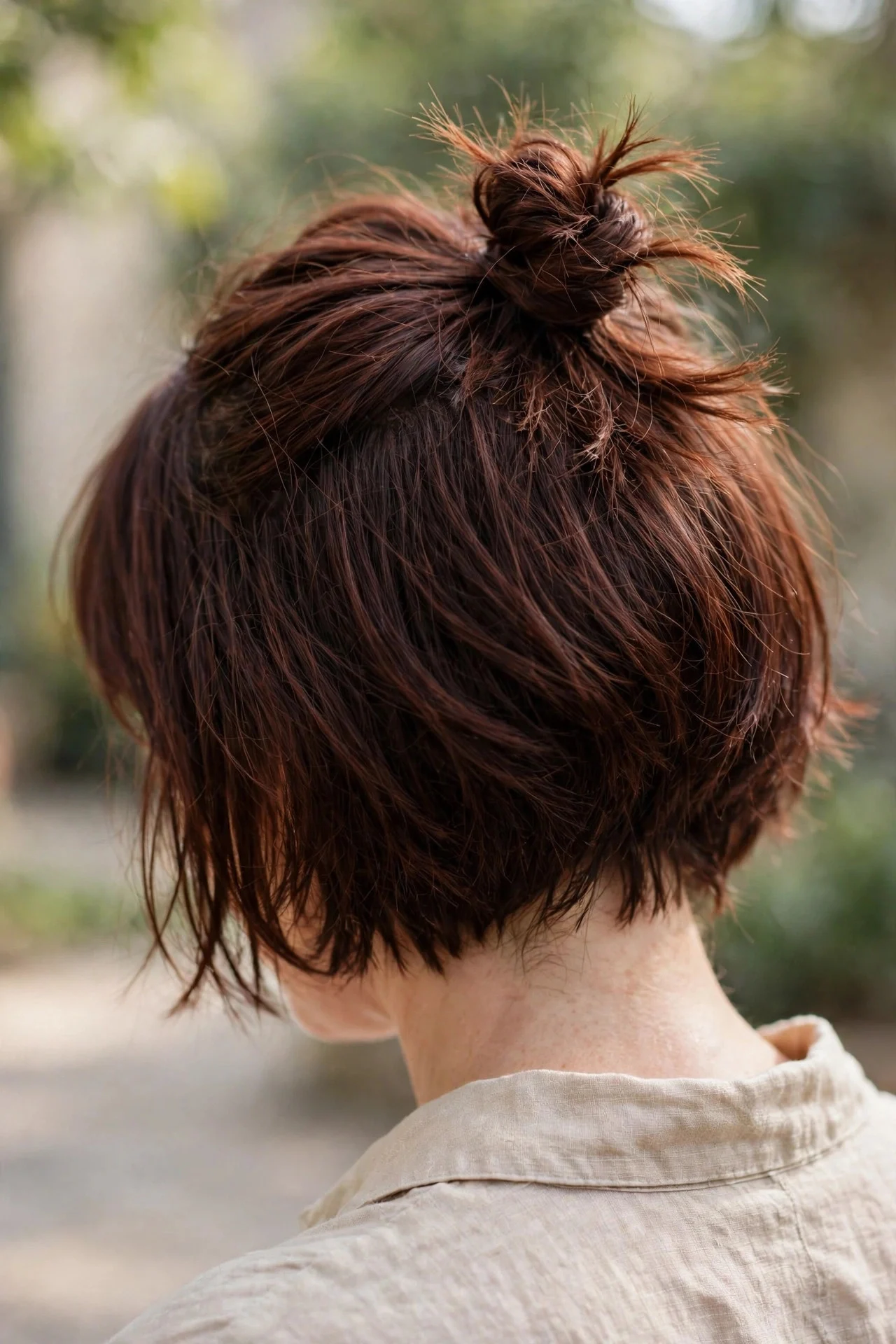 Short Hair Mini Messy Bun