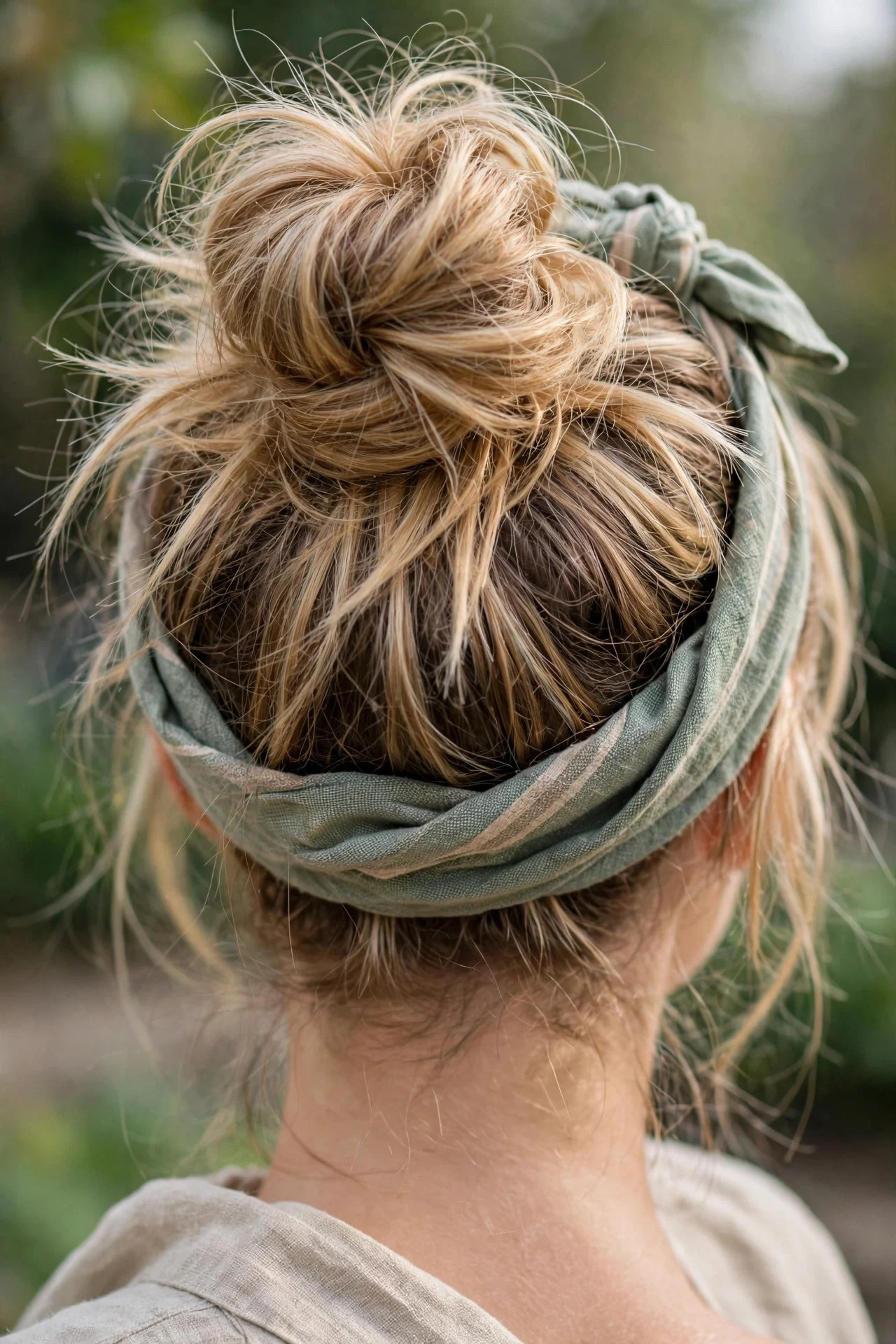Messy Bun with a Headband