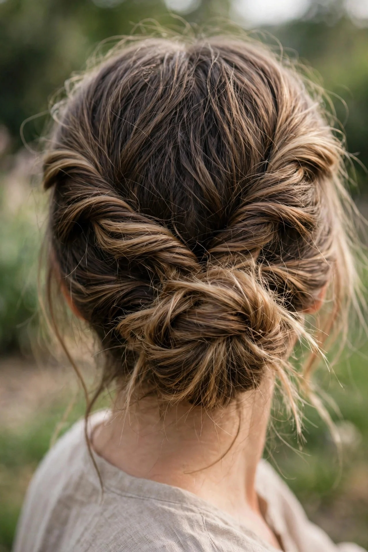 Twisted Crown Messy Bun