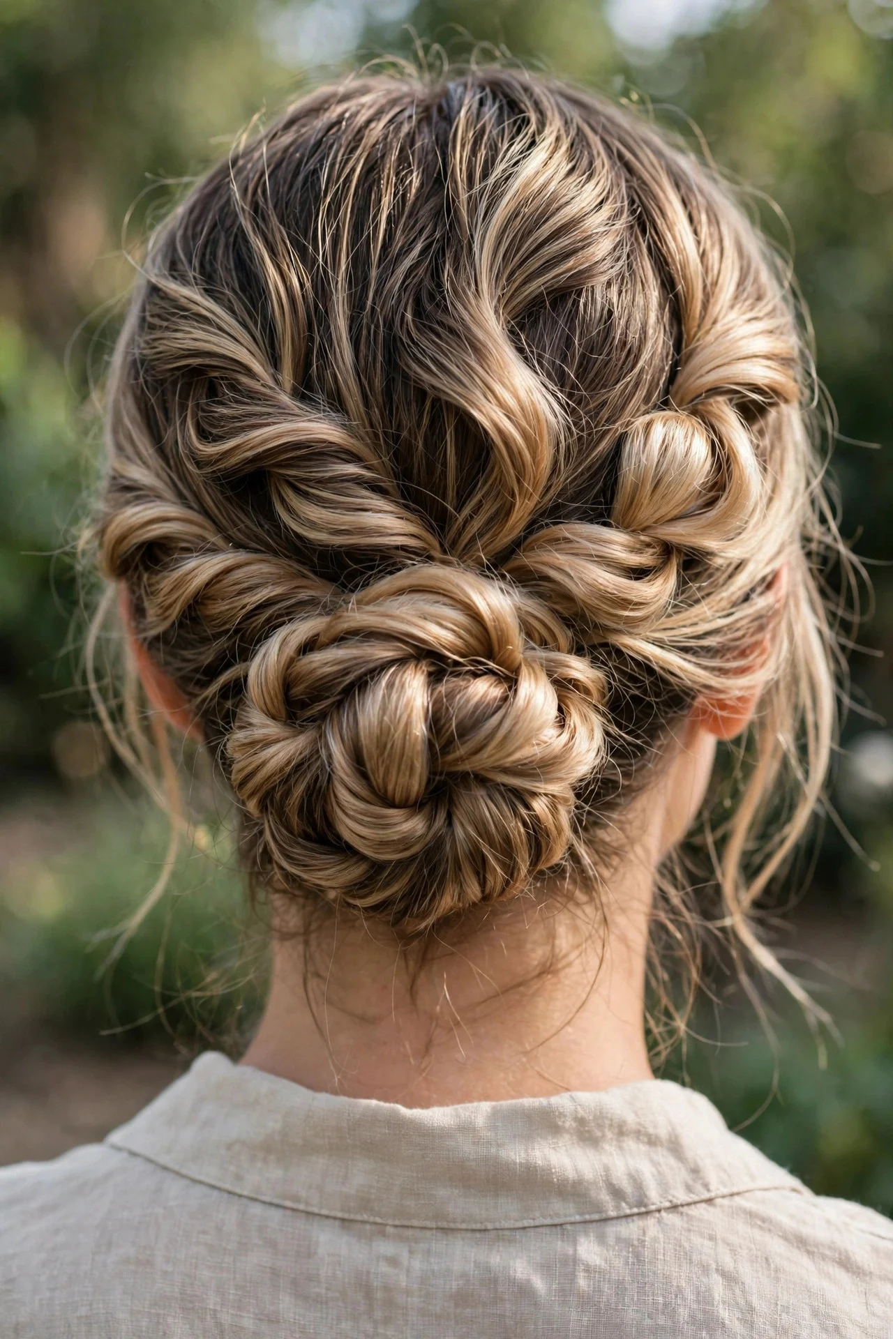 Bubble Twist Low Chignon