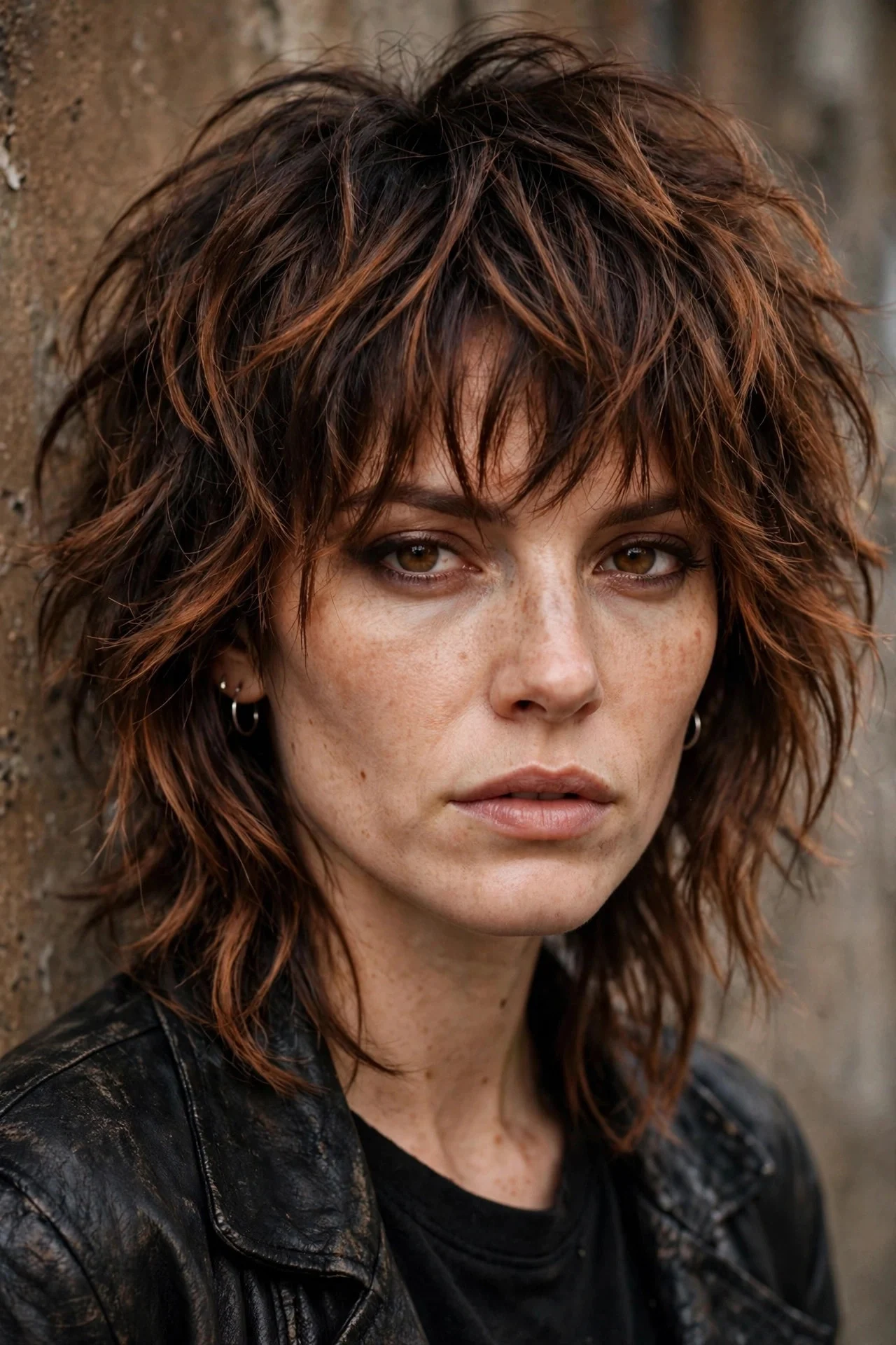 Oxidized Copper Shag hair