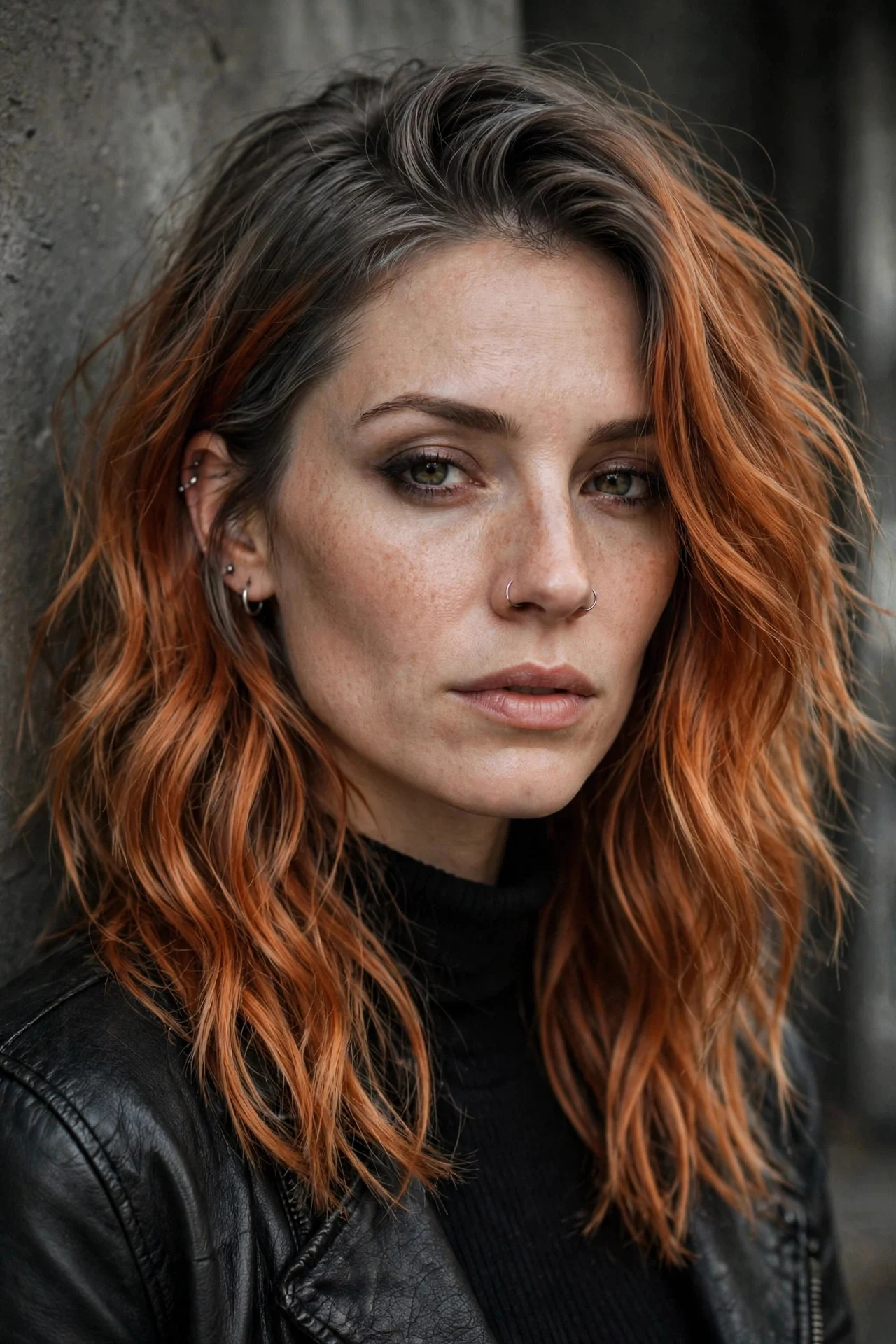 Copper With a Cool Ash Shadow Root hair