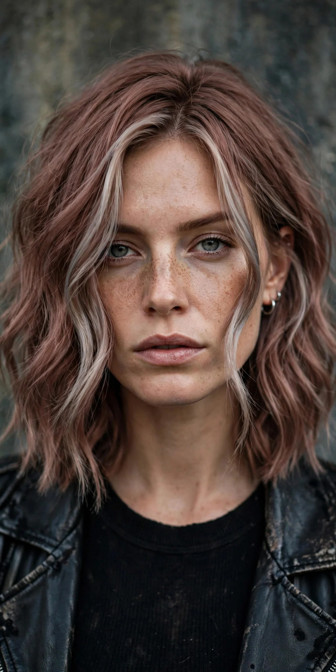 Dusty Copper With Face-Framing Cool Tones hair