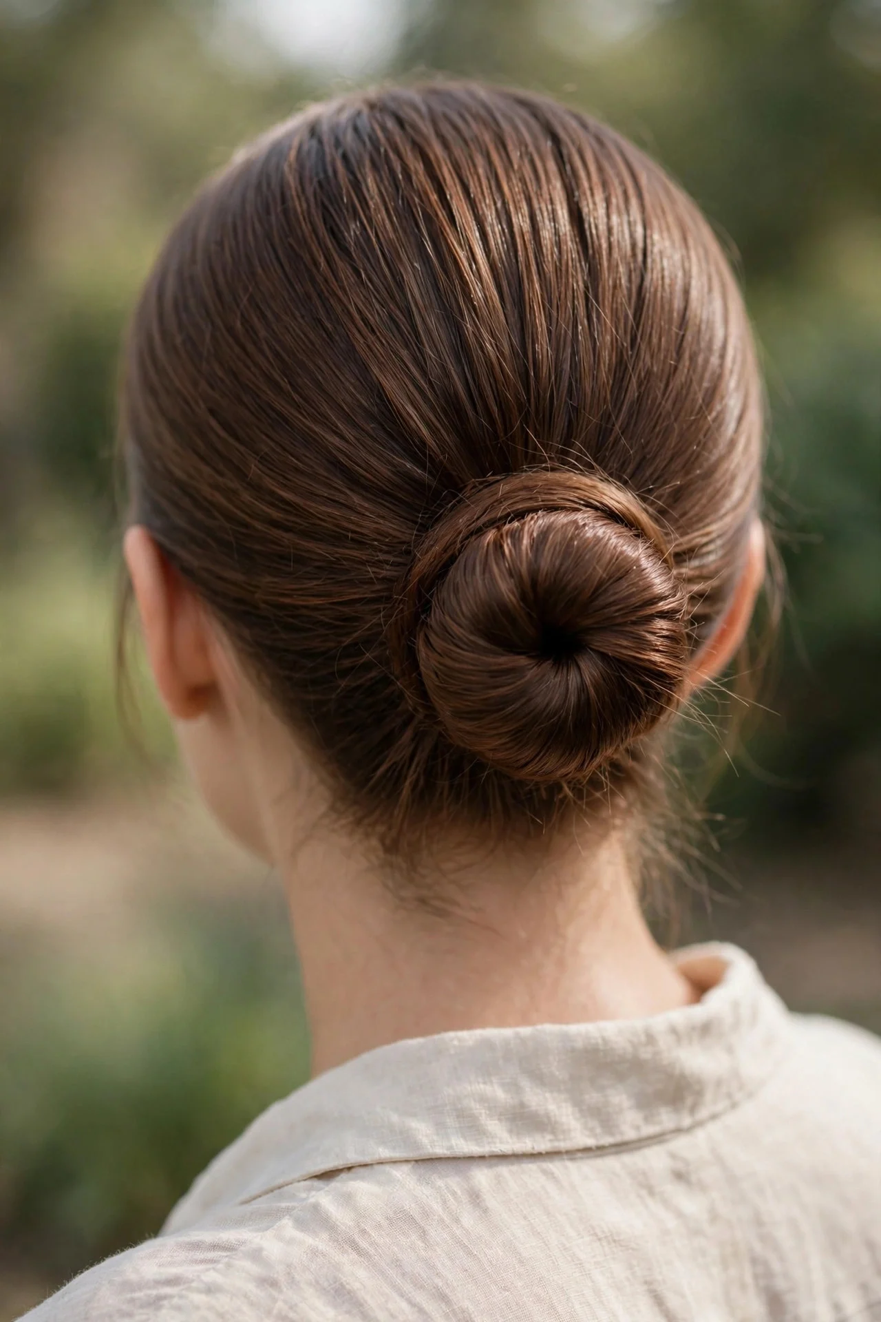 Low-Slung Sleek Top Knot