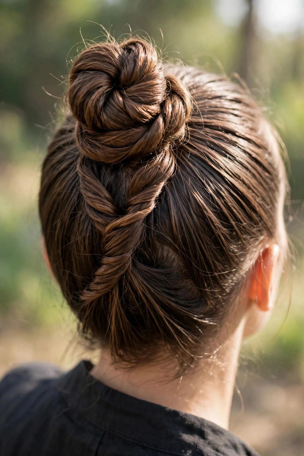 Textured Twist Top Knot