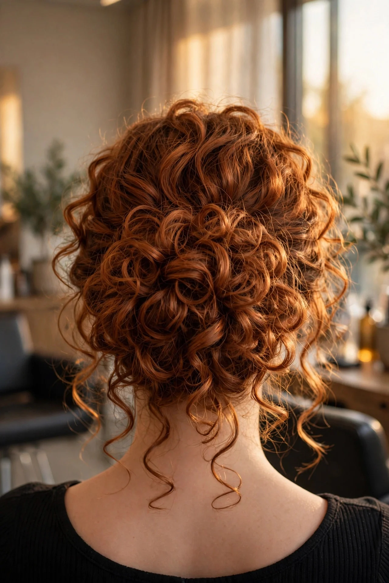 Romantic Bun with Pinned Curls