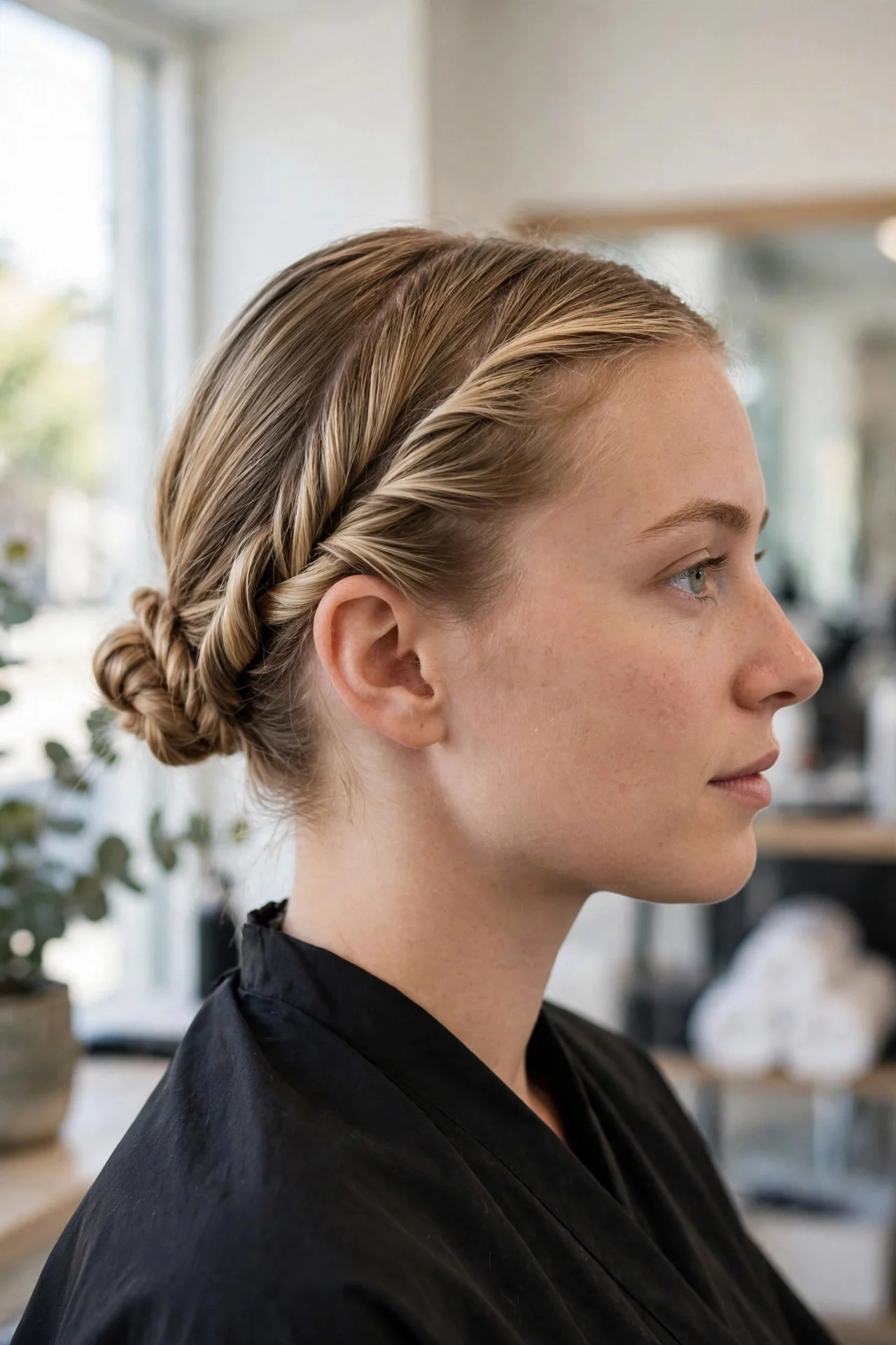 Half-Twist Low Bun