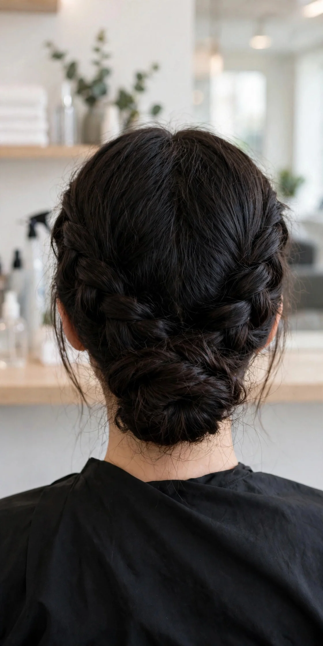 Double Braid Low Bun