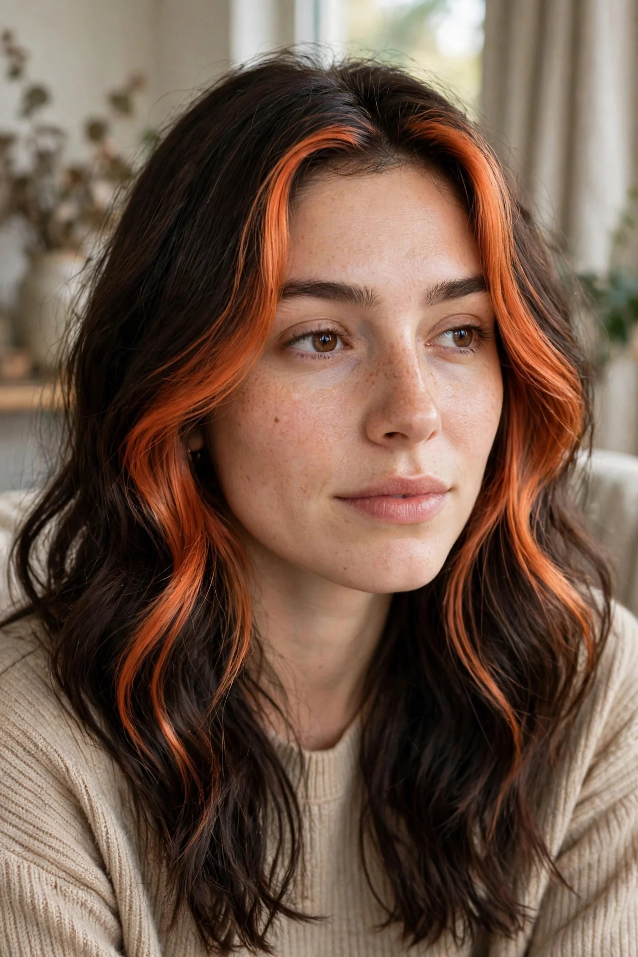 Copper Money Piece hair
