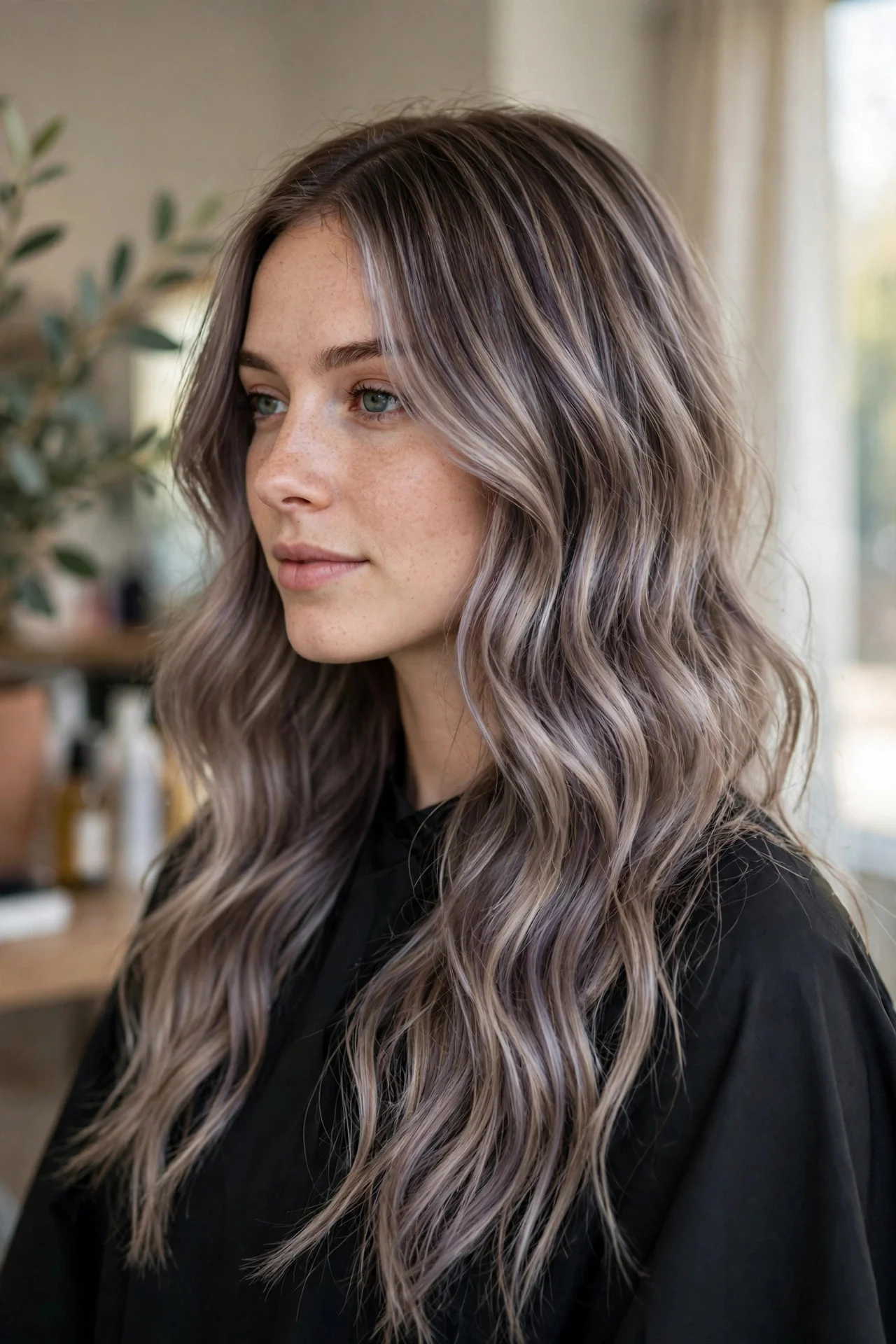 Cool-Toned Mushroom Balayage