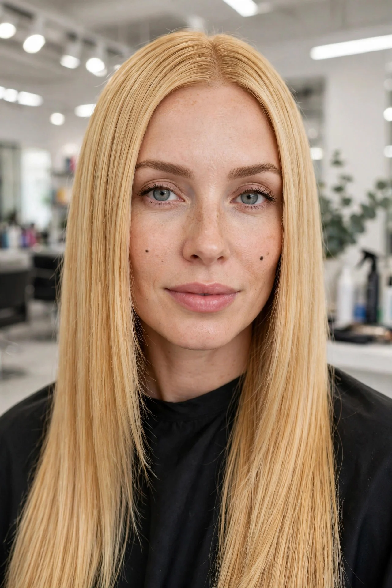 Buttery Honey Blonde All-Over Color