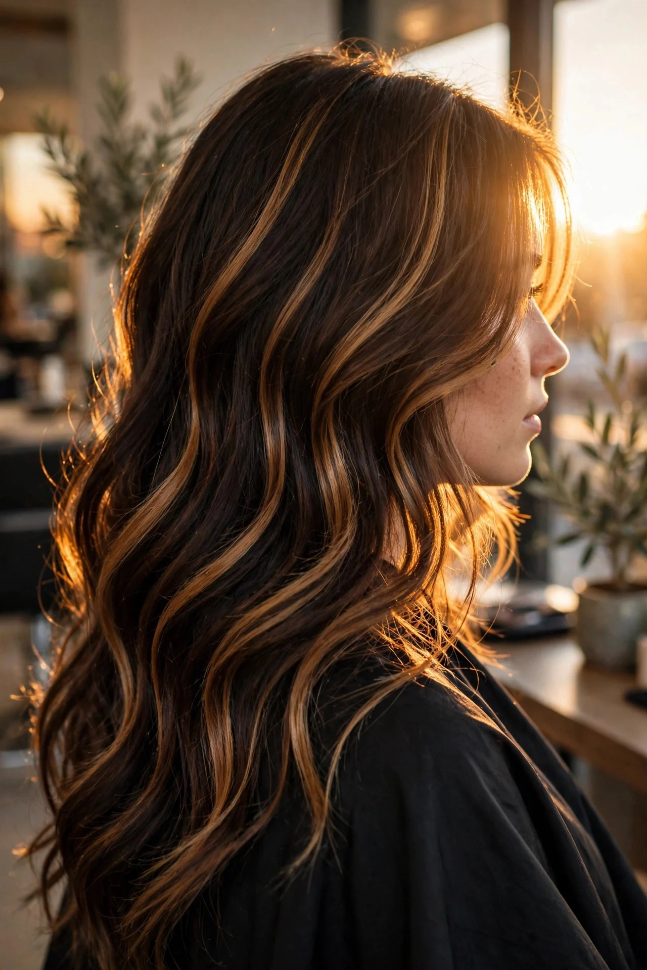 Caramel Bronde on Dark Brown Hair