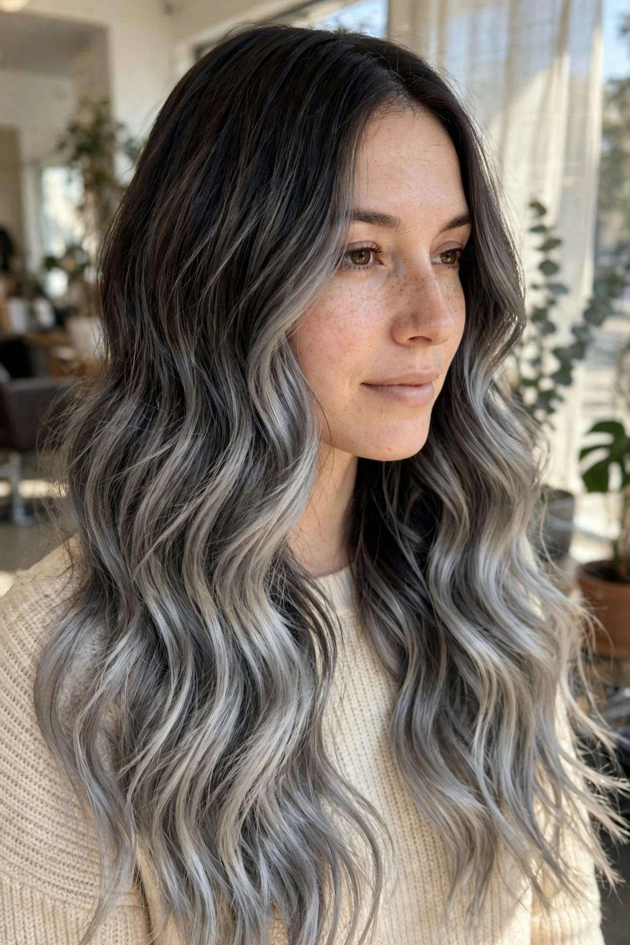 Smoky Silver Balayage