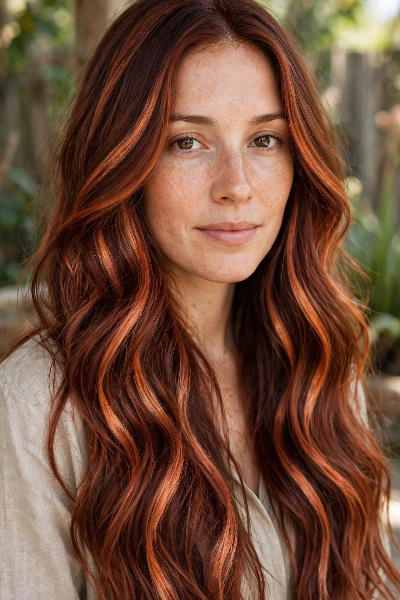 Auburn Copper Balayage hair