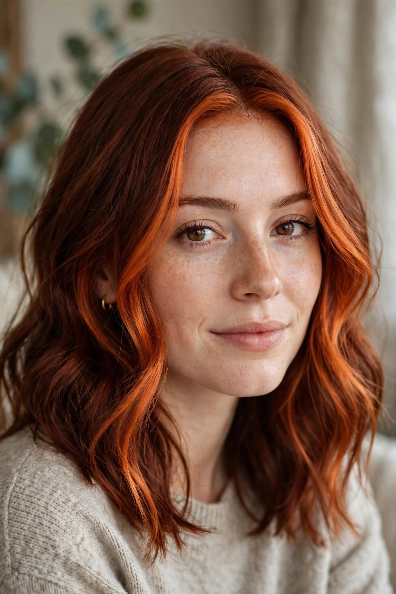 Auburn Copper Money Piece hair