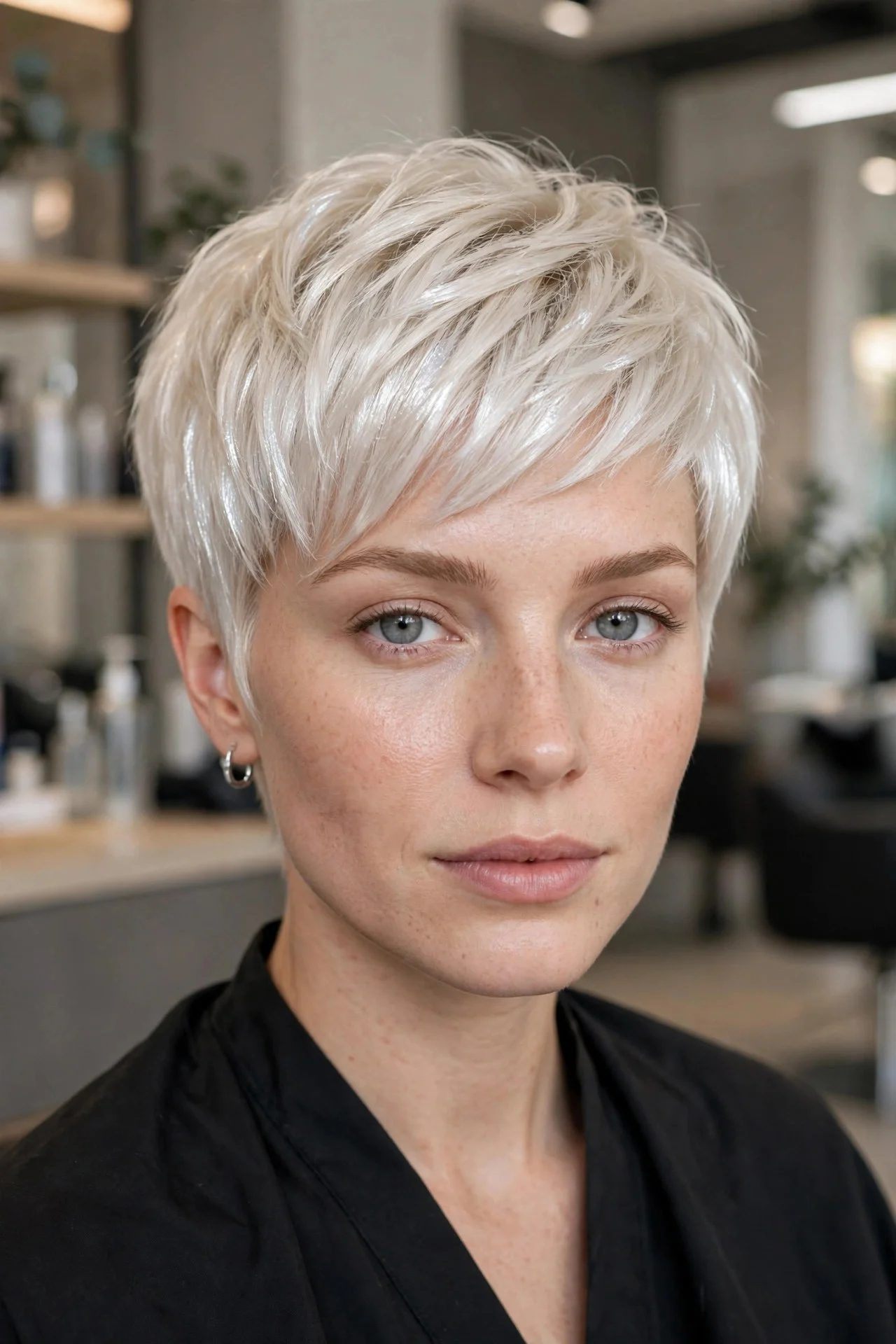 Full-Foil Platinum Blonde Pixie