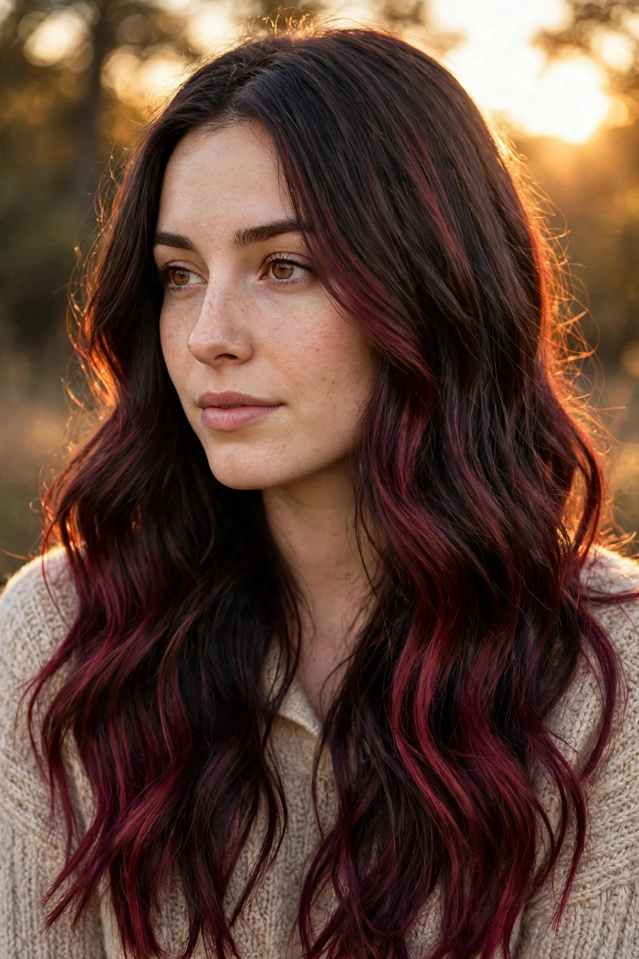 Burgundy Balayage