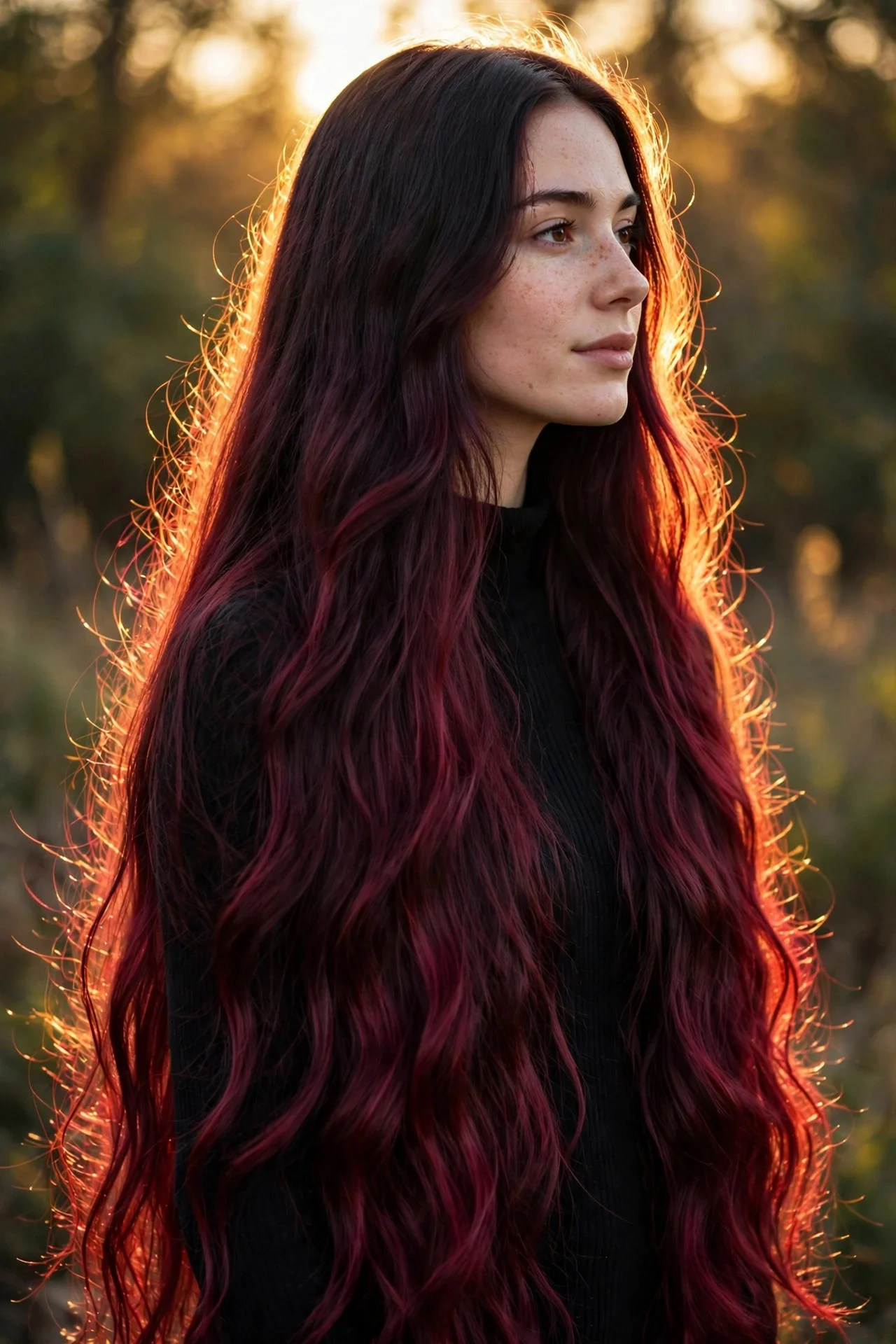 Burgundy Ombré
