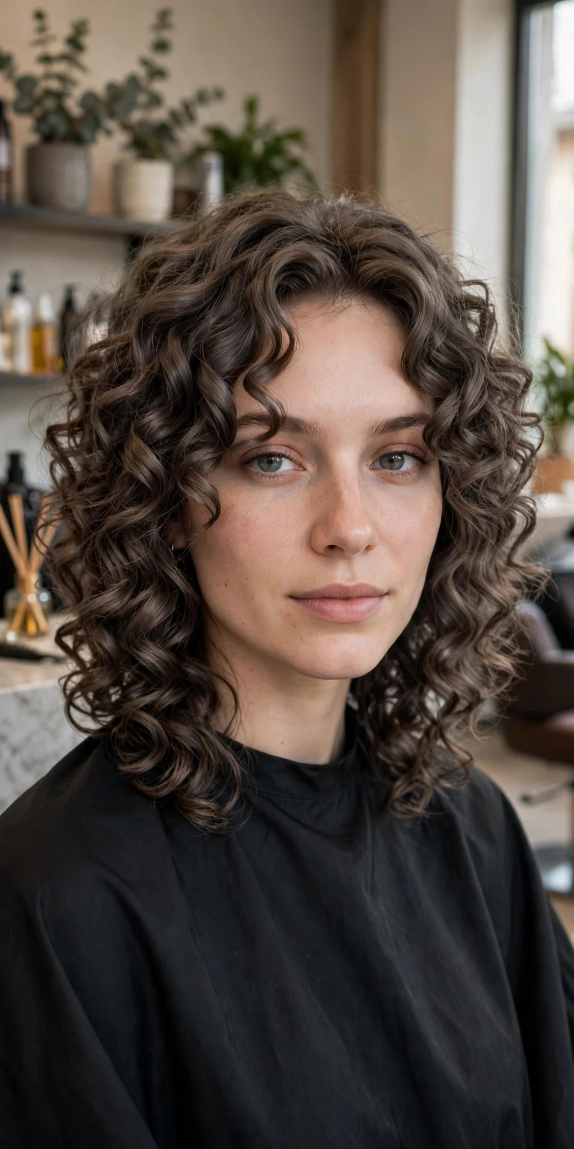 Ash Brown on Curly Hair