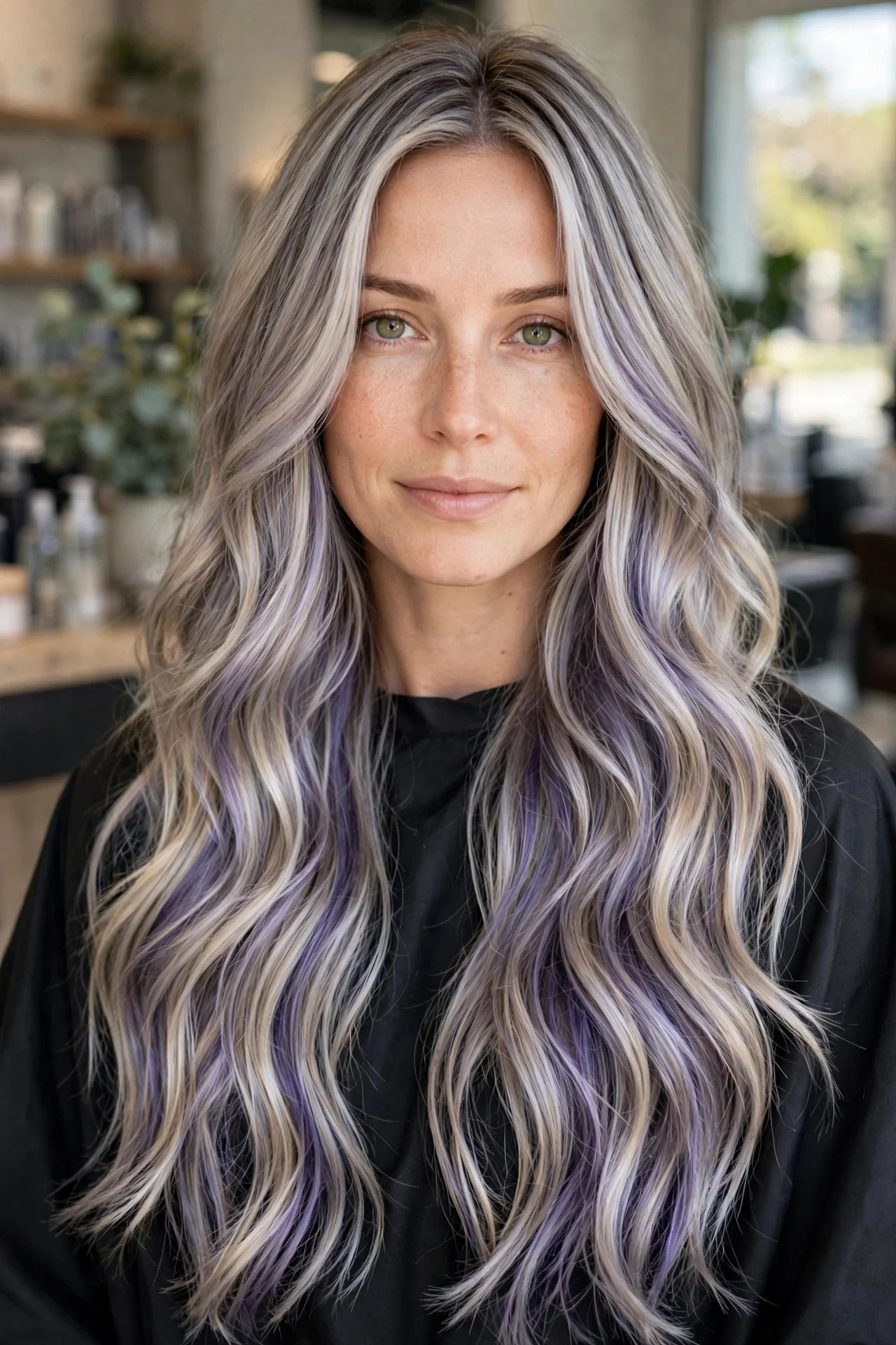 Silver Ash Balayage