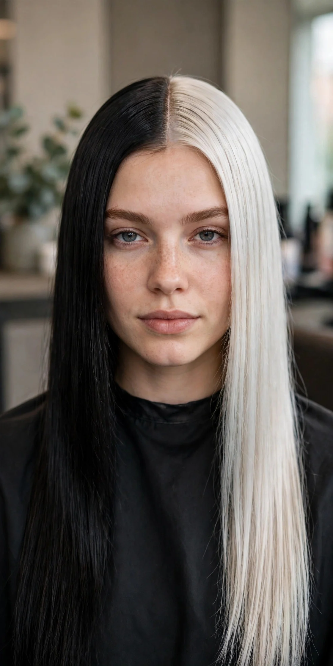 Split-Dye Black and Platinum