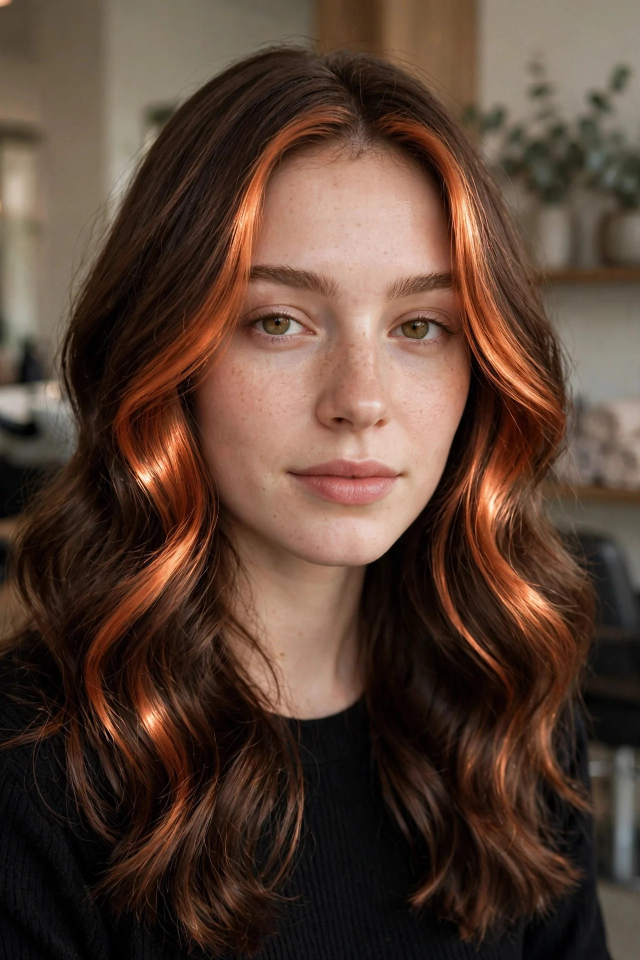 Espresso with Copper Face Frame