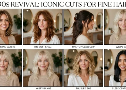 Collection of flattering 90s hairstyles for fine hair