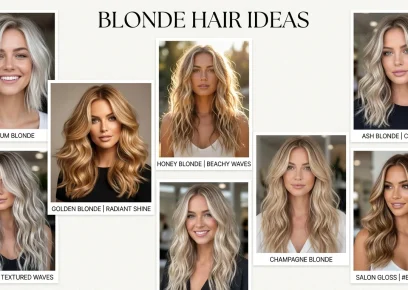Beautiful blonde hair color ideas with platinum, honey, and ash blonde shades