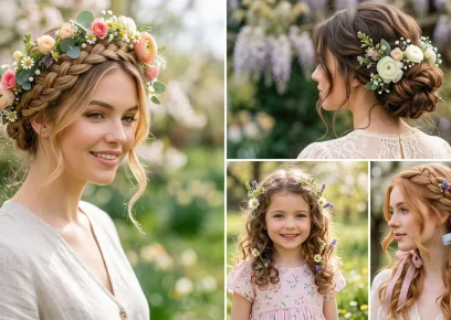 Beautiful Easter hairstyles for women and children