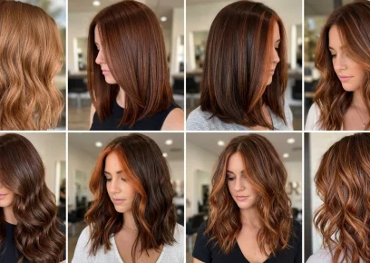 Ginger brown hair color ideas with warm dimensional brunette tones