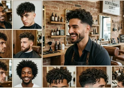 Modern men's curly hairstyles for every curl type