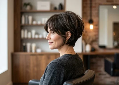 Modern stacked wedge haircut with soft layers and voluminous back