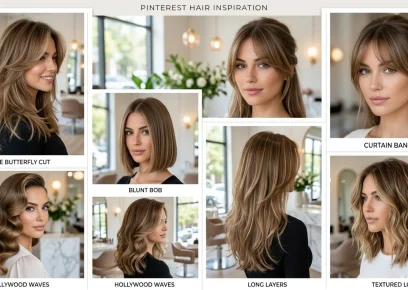 Best hairstyles for oval face shape including long layers, curtain bangs, and butterfly haircut