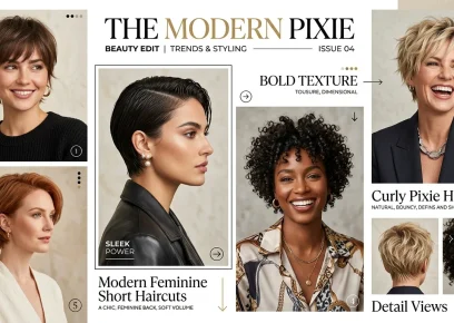 Women with trendy pixie cut hairstyles in 2025 featuring textured, soft, and modern short hair inspiration.