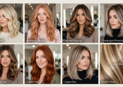 Popular spring hair color trends featuring blonde brunette and copper shades